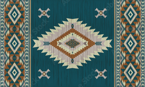 American tribal ethnic native pattern.Traditional Navajo,Aztec,Apache,Southwest and Mexican style fabric pattern.Abstract vector motifs pattern.For fabric,clothing,blanket,carpet,woven,wrap,decoration