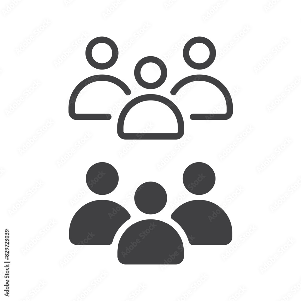 Three persons - social network users. Vector Three persons - social network users. Vector
