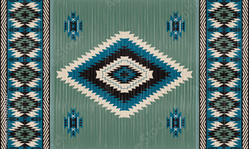 American tribal ethnic native pattern.Traditional Navajo,Aztec,Apache,Southwest and Mexican style fabric pattern.Abstract vector motifs pattern.For fabric,clothing,blanket,carpet,woven,wrap,decoration