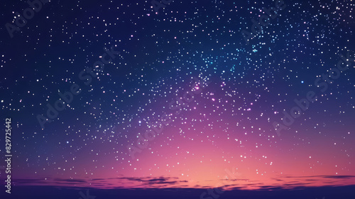 Beautiful night sky filled with countless tiny stars