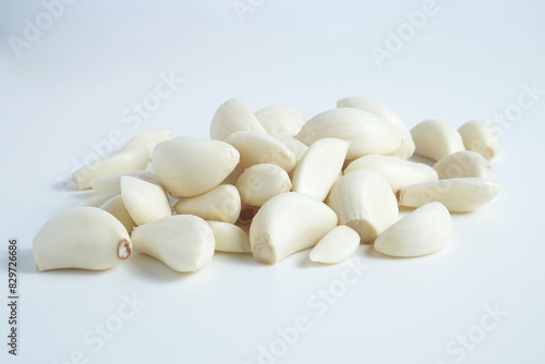 garlic isolated on white clean background cooking ingredients