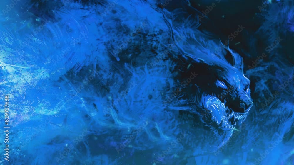 motion effect of dark smoke fog blowing with monster heads motion effect of dark smoke fog blowing with monster heads