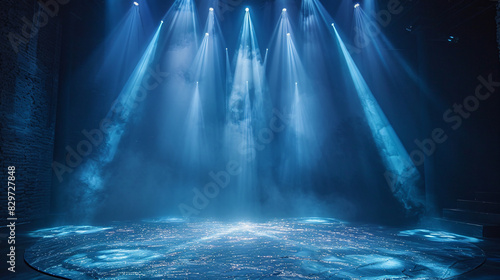 Modern dance stage light background with spotlight