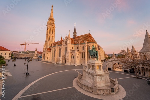 Tableau sur toile Matthias church in Buda Castle district, Budapest, Hungary.