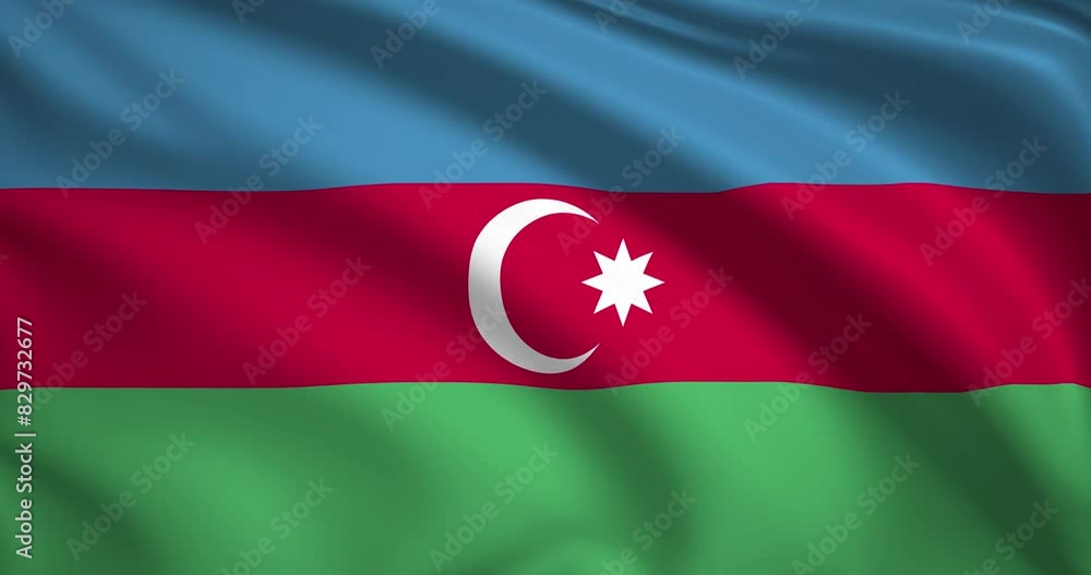 flag of Azerbaijan. Azerbaijan flag background. 4k 60FPS flag of Azerbaijan. Azerbaijan flag background. 4k 60FPS