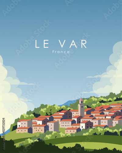 Le Var France travel poster