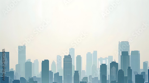 Clean and simple modern city texture background. Generative AI. © tfk