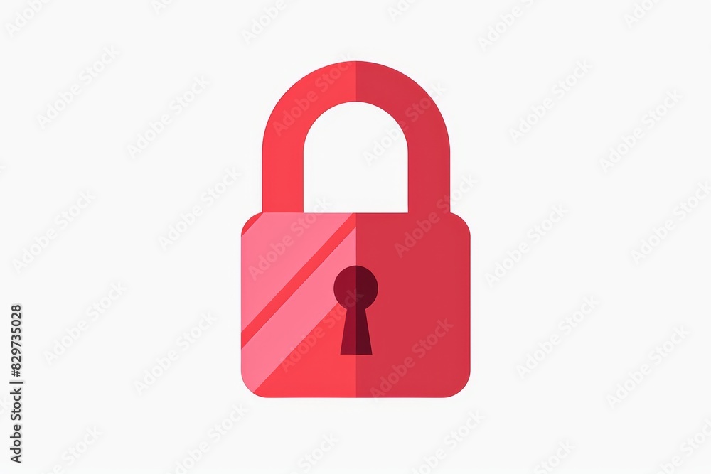 Minimalist pink padlock on a white background, symbolizing simple and effective data security and privacy. Minimalist pink padlock on a white background, symbolizing simple and effective data security and privacy.