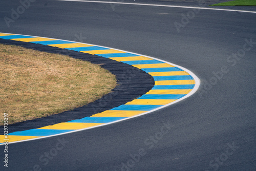Last turn at the Le Mans circuit.