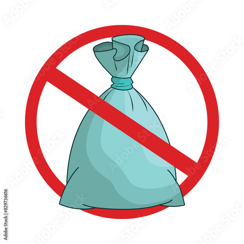 no plastic bag illustration