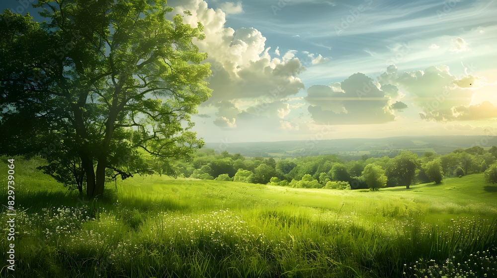 organic panorama wallpaper background. Generative AI. organic panorama wallpaper background. Generative AI.