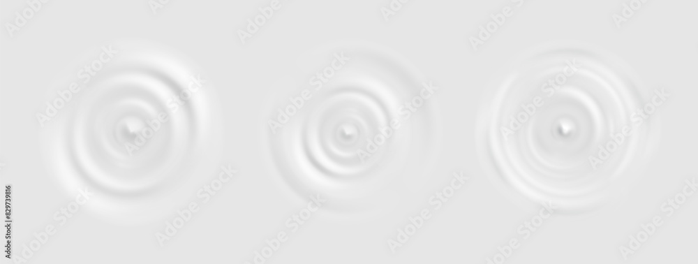 Milk drop splash wave. White water ripple set. 3d liquid circular yogurt abstract surface top view kit. Round sound motion collection. Cosmetic cream and lotion smooth ring design. Milky fluid drink Milk drop splash wave. White water ripple set. 3d liquid circular yogurt abstract surface top view kit. Round sound motion collection. Cosmetic cream and lotion smooth ring design. Milky fluid drink