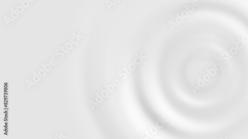 White milk drop splash wave. Cream circle ripple background. 3d circular cosmetic shampoo surface swirl effect. Music sound motion pattern with concentric smooth impact design bg for presentation.