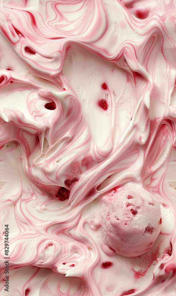 raspberry ripple ice cream surface close-up shot, a closeup of the raspberry ripple ice cream texture, featuring its creamy base with vibrant raspberry swirls raspberry ripple ice cream surface close-up shot, a closeup of the raspberry ripple ice cream texture, featuring its creamy base with vibrant raspberry swirls