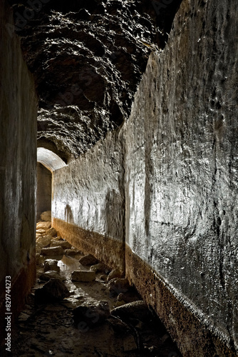 Fort Busa Verle: casemates of the Habsburg fortress of the Great War. Vezzena, Levico Terme, Trentino, Italy. photo