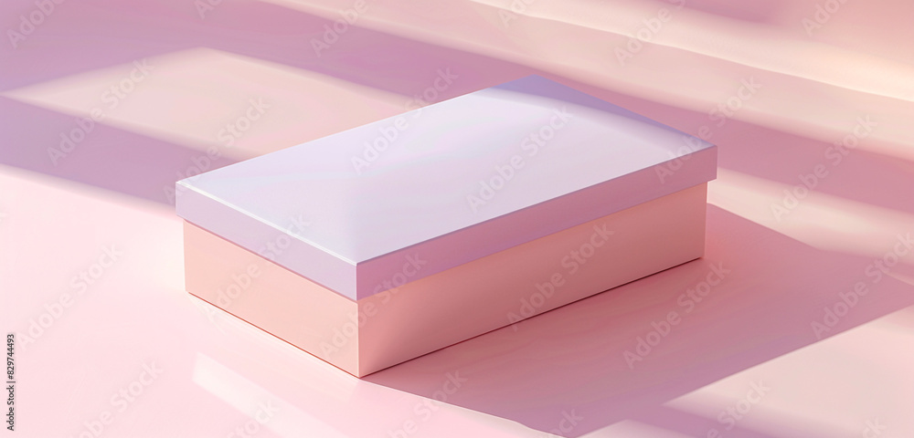 Subtle shadow backdrop featuring a pastel pink box with a soft lavender lid. Subtle shadow backdrop featuring a pastel pink box with a soft lavender lid.