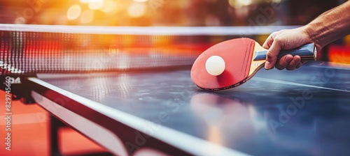 Wallpaper Mural Table tennis player demonstrating backhand shot technique at summer olympics, sports concept Torontodigital.ca