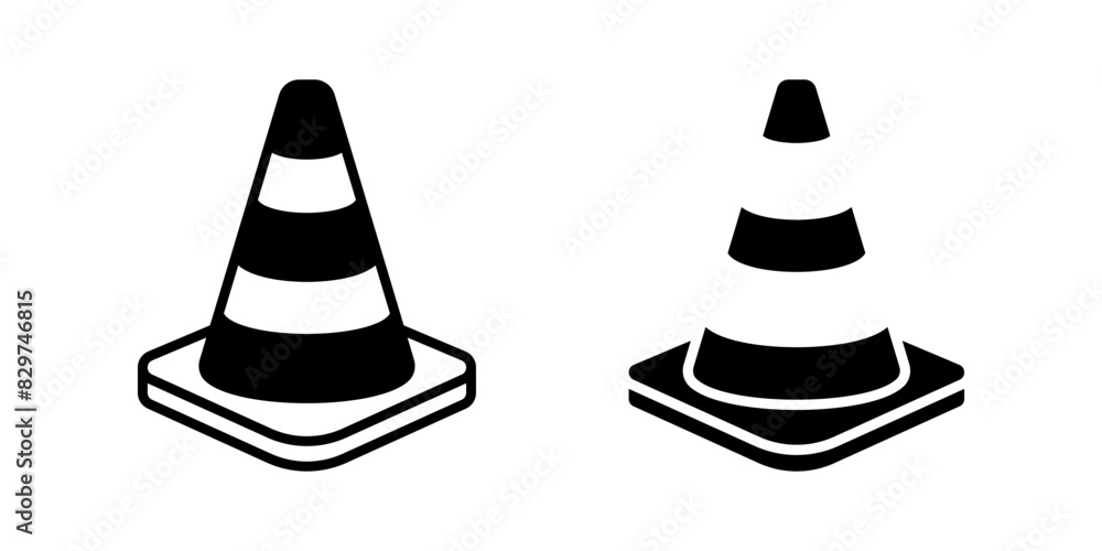 Traffic Cone icon set. for mobile concept and web design. vector illustration Traffic Cone icon set. for mobile concept and web design. vector illustration
