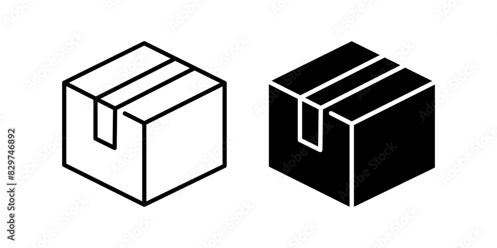 Box icon set. for mobile concept and web design. vector illustration Box icon set. for mobile concept and web design. vector illustration
