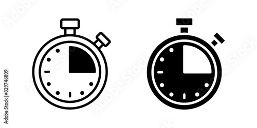 Stopwatch icon set. Timer sign.for mobile concept and web design. vector illustration