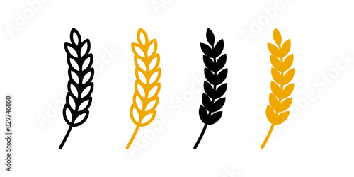 Wheat icon set. for mobile concept and web design. vector illustration