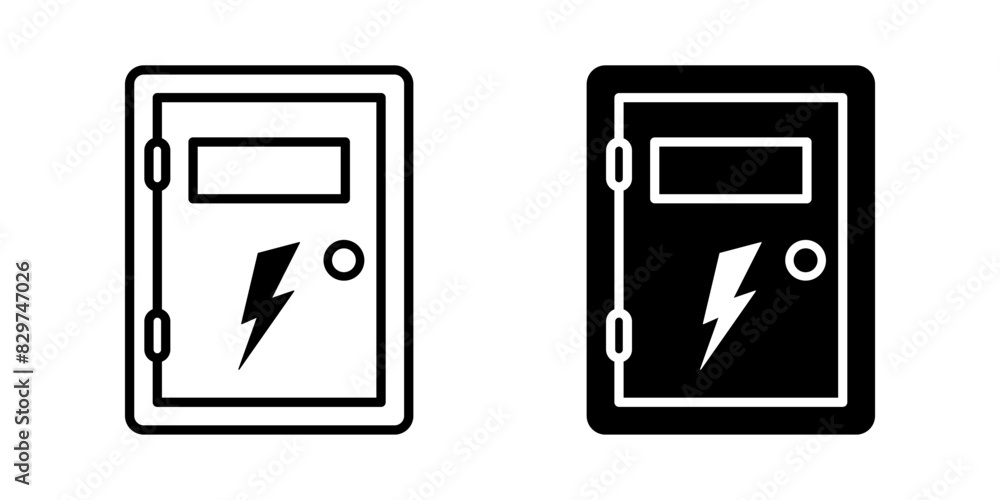 Electrical power switch panel box icon set. for mobile concept and web design. vector illustration Electrical power switch panel box icon set. for mobile concept and web design. vector illustration