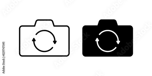 Flip camera icon set. for mobile concept and web design. vector illustration