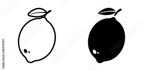 Lemon icon set. for mobile concept and web design. vector illustration