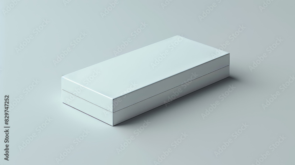 A white box is on a white background A white box is on a white background