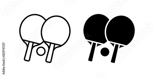 Ping Pong icon set. for mobile concept and web design. vector illustration