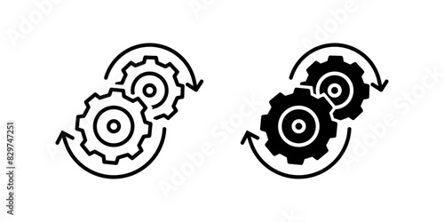 Process icon set. for mobile concept and web design. vector illustration
