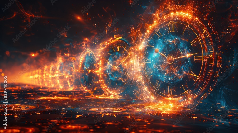 A creative representation of time in motion A creative representation of time in motion