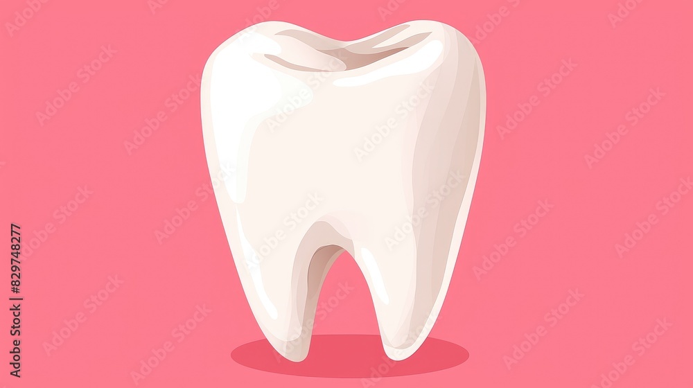 Icon of a flat 2d representing a tooth symbol Icon of a flat 2d representing a tooth symbol