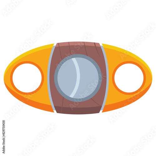 Cigar blade cutter vector cartoon illustration isolated on a white background.
