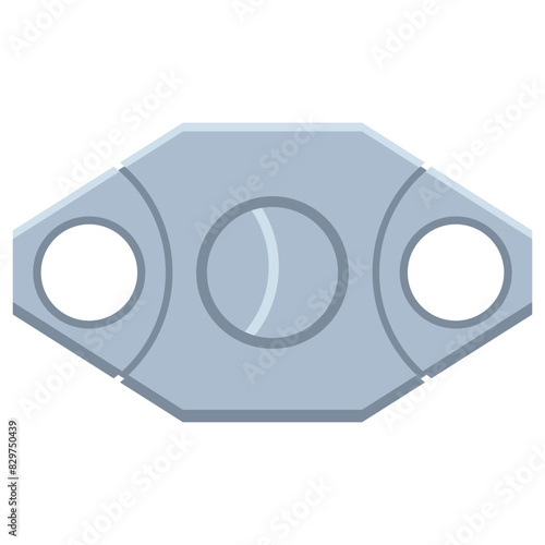 Cigar clipper vector cartoon illustration isolated on a white background.