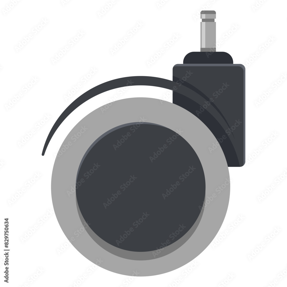 Replacement wheel for gaming chair vector cartoon illustration isolated on a white background. Replacement wheel for gaming chair vector cartoon illustration isolated on a white background.