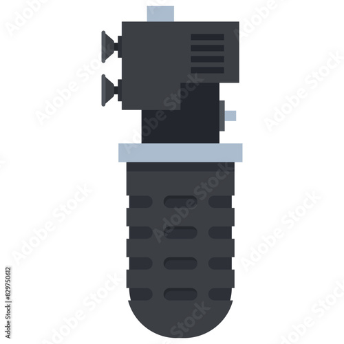 Aquarium filter vector cartoon illustration isolated on a white background.
