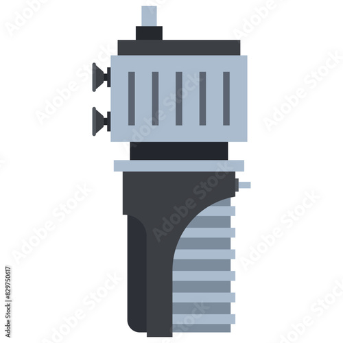 Fish tank filter unit vector cartoon illustration isolated on a white background.