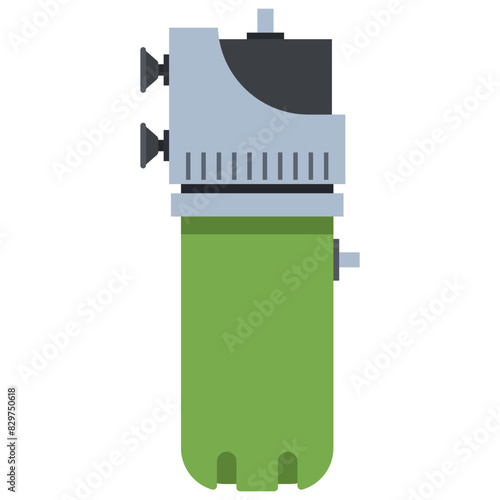 Water filter for aquarium vector cartoon illustration isolated on a white background.