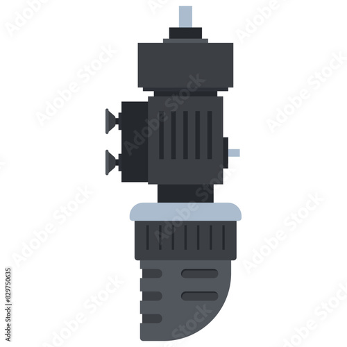 Water filtration system for fish tank vector cartoon illustration isolated on a white background.
