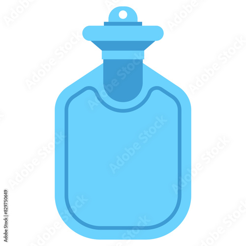 Rubber hot water bottle vector cartoon illustration isolated on a white background.