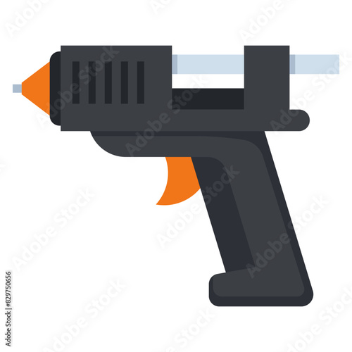 Craft glue gun cordless vector cartoon illustration isolated on a white background.