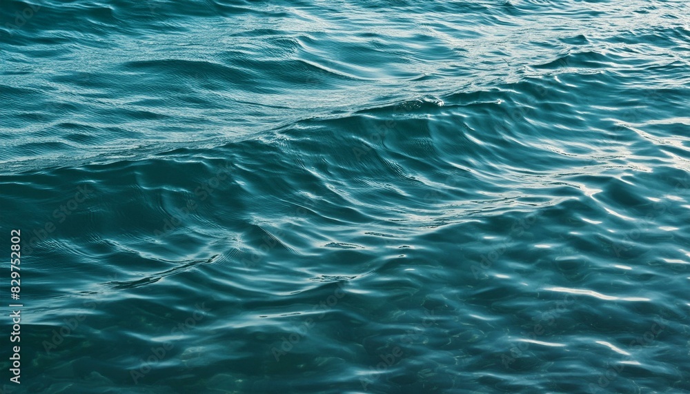 Fototapeta premium Turquoise Mirror: Highlights on Ocean Water Macro