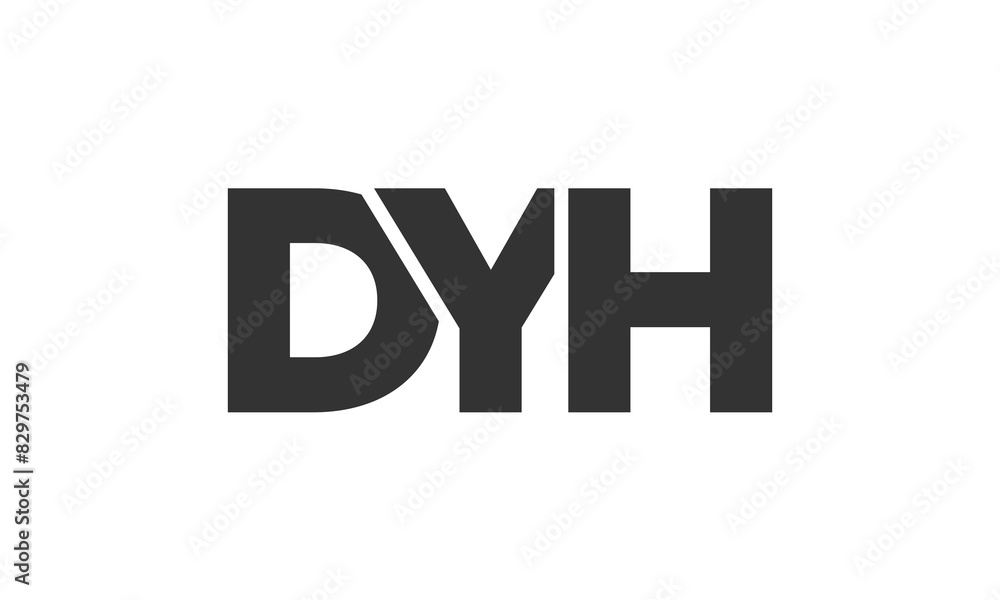 DYH logo design template with strong and modern bold text. Initial based vector logotype featuring simple and minimal typography. Trendy company identity. DYH logo design template with strong and modern bold text. Initial based vector logotype featuring simple and minimal typography. Trendy company identity.