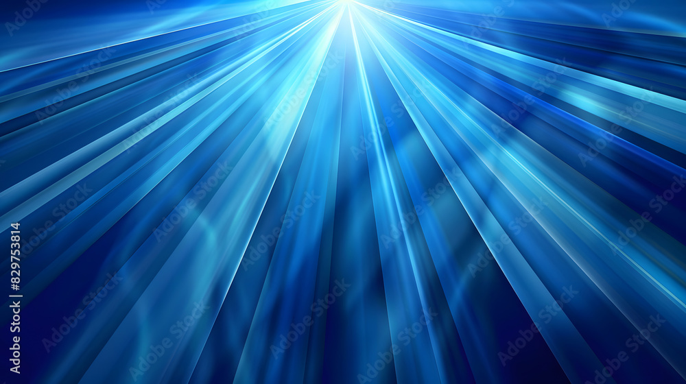 abstract background with blue rays. Generative AI.
