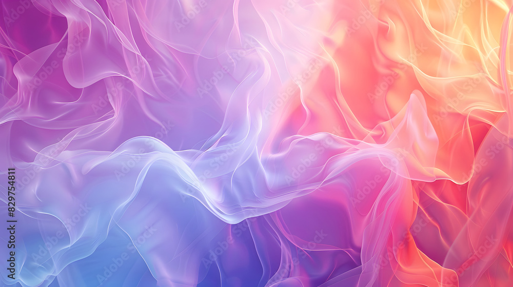 Fototapeta premium Abstract background, pastel colors, pink, purple, red, blue, white, yellow gradient background. Generative AI.