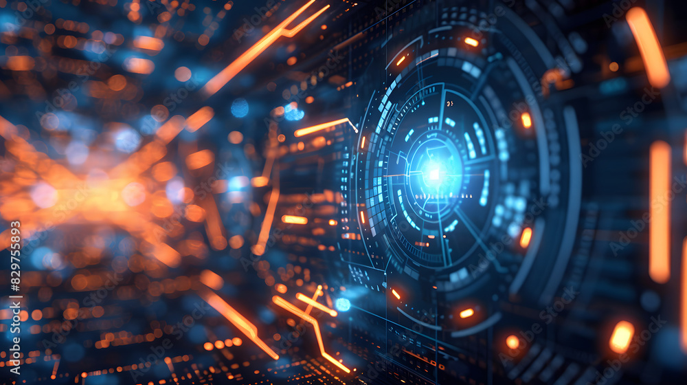 Fototapeta premium Abstract technology background