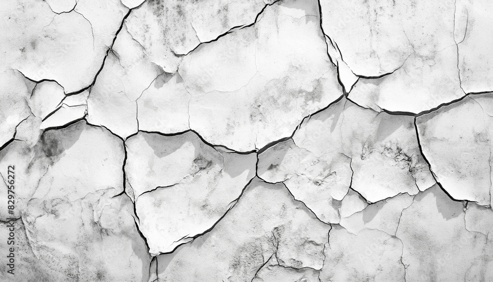 Cracked white wall details, old wall with cracked plaster, stained glass background Cracked white wall details, old wall with cracked plaster, stained glass background