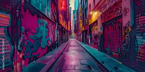 A high-resolution street view portrait of an alleyway
