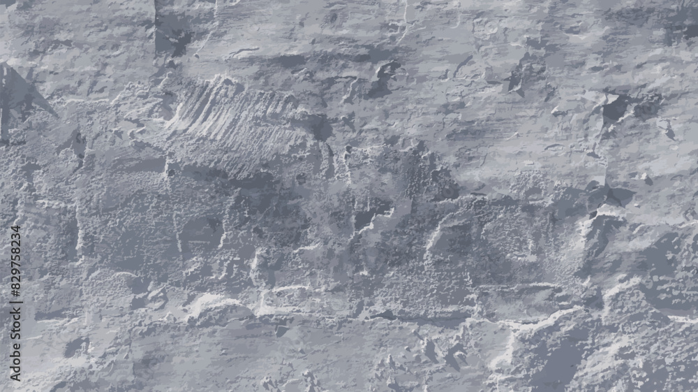 Naklejka premium Texture of uneven plaster on a wall painted with white paint. Vector.